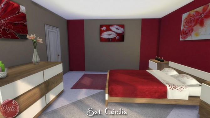 Sims 4 Cécilie bedroom by Dyokabb at Les Sims4