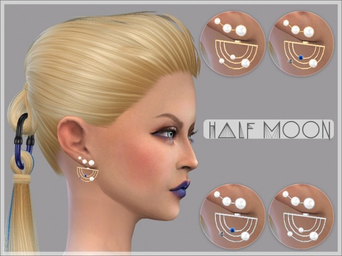 Sims 4 Half Moon Earrings at Giulietta