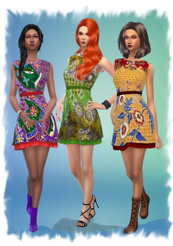Sims 4 Garden AddOn dress by Chalipo at All 4 Sims