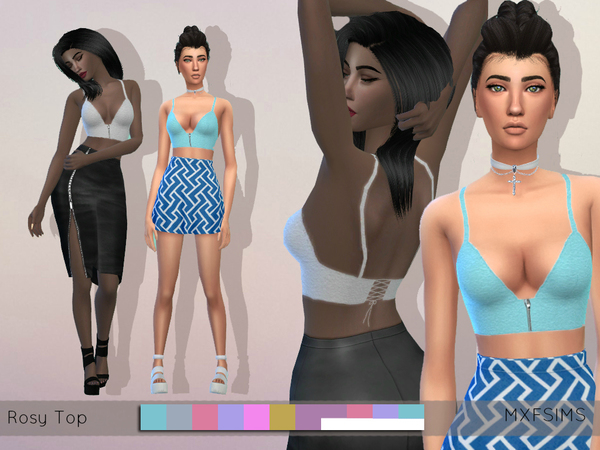 Sims 4 Rosy Top by mxfsims at TSR