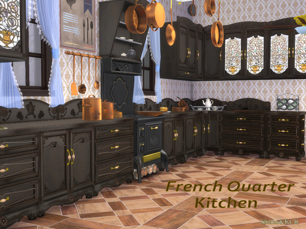 Sims 4 French Quarter Kitchen by ShinoKCR at TSR
