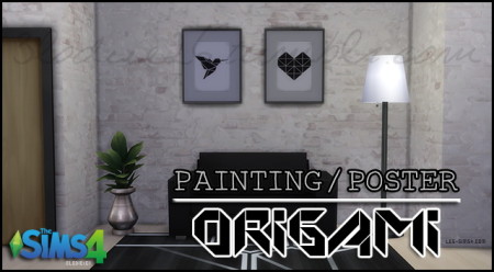 Origami Painting by 3lodiie at Les Sims4