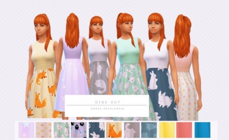 Dine Out Dress Recolors by Asimsfetish at SimsWorkshop