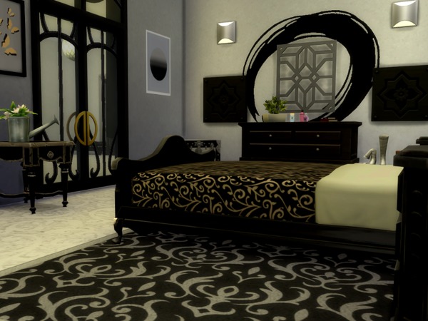 Sims 4 SLRN Black and White Home by selarono at TSR