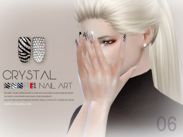 Sims 4 Nail Art N06 by S Club LL at TSR
