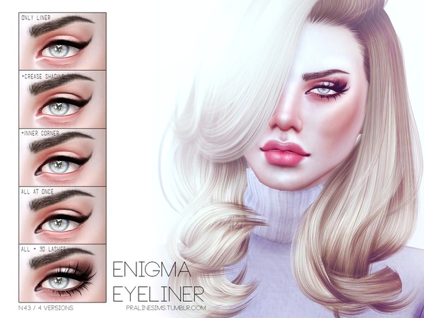 Sims 4 Enigma Eyeliner N43 by Pralinesims at TSR