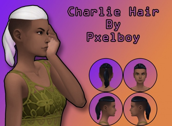 Sims 4 Charlie Hair by Pxelboy at SimsWorkshop