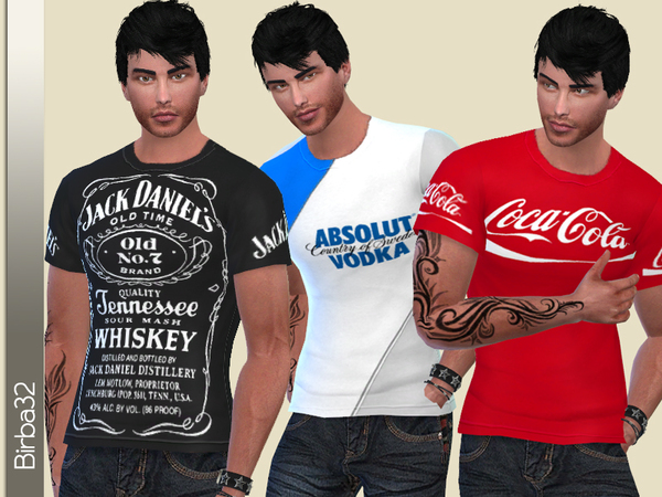 Sims 4 Brand Bar T Shirts by Birba32 at TSR