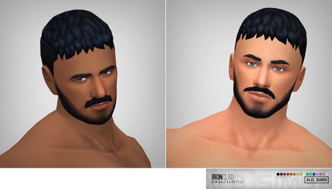 Sims 4 Iron Clad hair for males by Xld Sims at SimsWorkshop