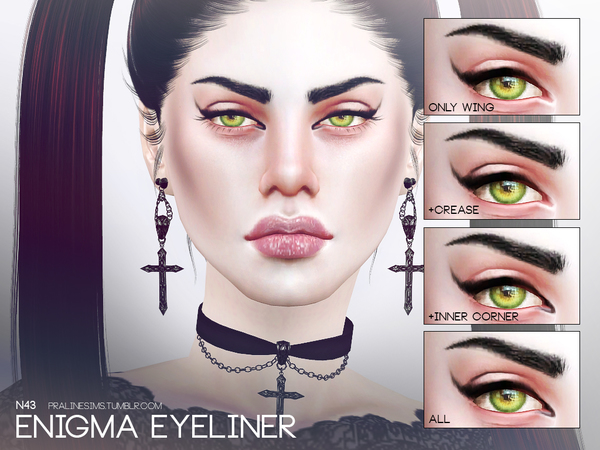 Sims 4 Enigma Eyeliner N43 by Pralinesims at TSR