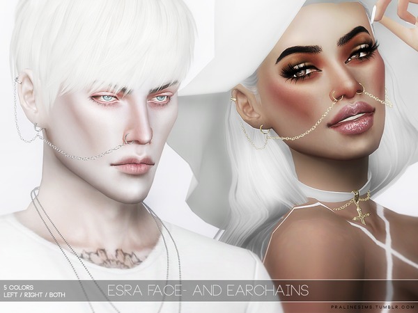 Esra Face and Earchains by Pralinesims at TSR » Sims 4 Updates