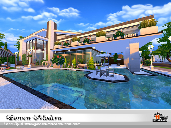 Sims 4 Bowon Modern house by autaki at TSR