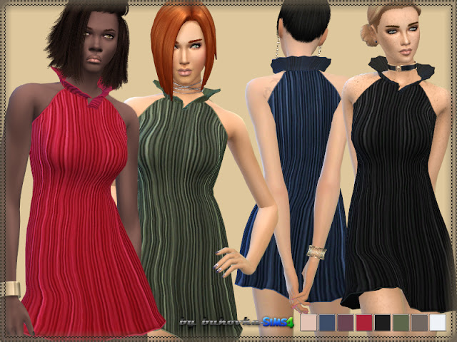 Sims 4 Pleated Dress at Bukovka