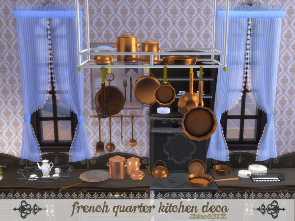 Sims 4 French Quarter Kitchen Deco by ShinoKCR at TSR