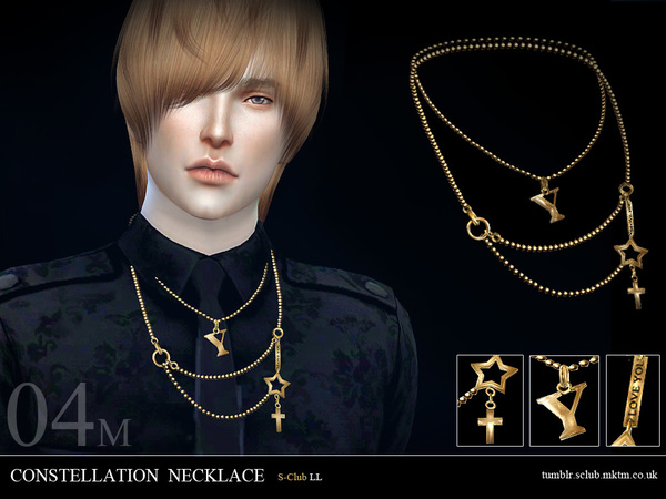Sims 4 Necklace M04 by S Club LL at TSR