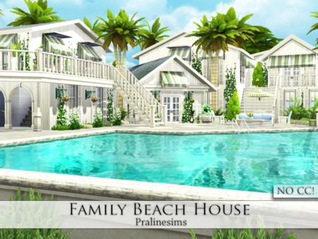 Family Beach House by Pralinesims at TSR » Sims 4 Updates