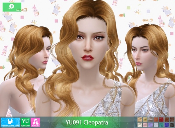 Sims 4 YU091 Cleopatra hair (Free) at Newsea Sims 4