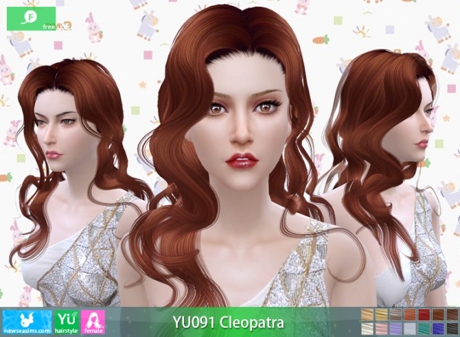 Sims 4 YU091 Cleopatra hair (Free) at Newsea Sims 4