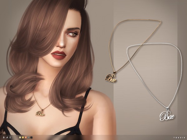 Sims 4 Bae Necklace by toksik at TSR