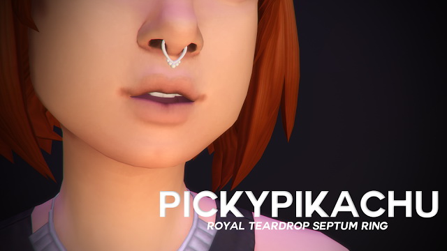 Sims 4 Royal Teardrop Septum Ring at Pickypikachu