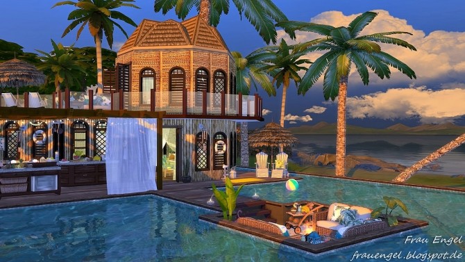 Sims 4 Vacation Paradise house by Julia Engel at Frau Engel
