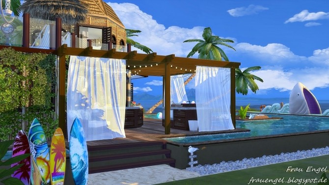 Sims 4 Vacation Paradise house by Julia Engel at Frau Engel