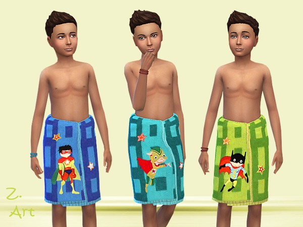 Sims 4 Heroes towel by Zuckerschnute20 at TSR