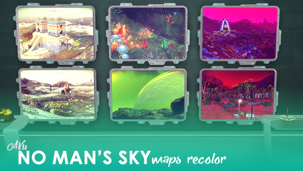 Sims 4 NO MAN’S SKY MAPS by Akuiyumi at SimsWorkshop