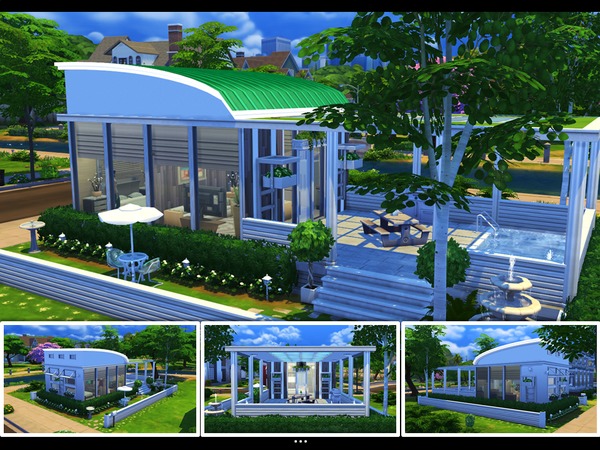 Sims 4 Eco Singleton house by mlpermalino at TSR