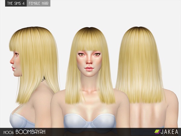 Sims 4 H006 BOOMBAYAH Female Hair by JAKEASims at TSR