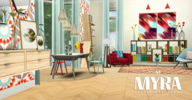 Sims 4 Myra Living at Simsational Designs