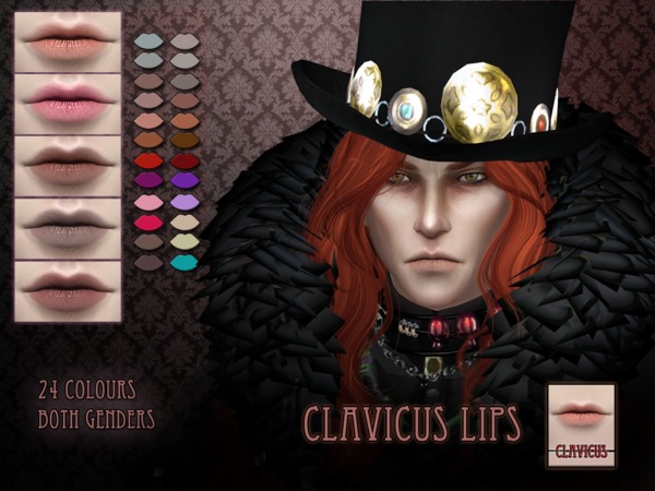 Sims 4 Clavicus Lipstick by RemusSirion at TSR