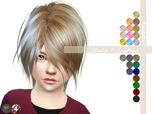 Sims 4 Animate hair 52 KYO kids at Studio K Creation