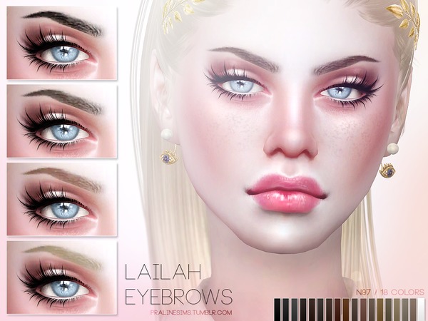 Sims 4 Lailah Eyebrows N97 by Pralinesims at TSR