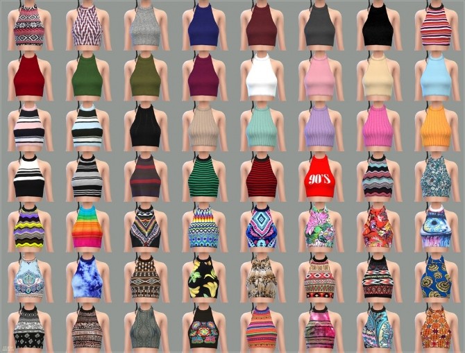 Halter neck sleeveless top at Marigold » Sims 4 Updates