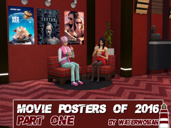 Sims 4 Movie Posters of 2016 Part One by Waterwoman at Akisima