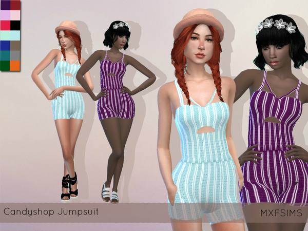 Sims 4 Candyshop Jumpsuit by mxfsims at TSR