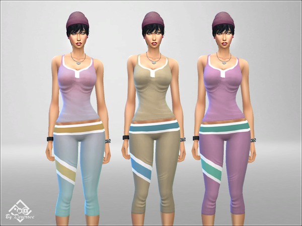 Sims 4 Gym Room Time sport outfit by Devirose at TSR