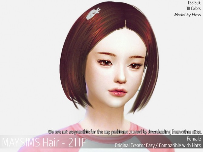 Sims 4 Hair 211F (Cazy) at May Sims