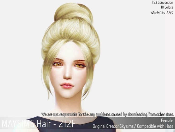 Sims 4 Hair 212F (Skysims) at May Sims