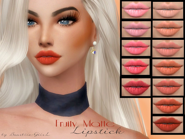 Fruity Matte Lipstick With Teeth By Baarbiie Giirl At Tsr Sims 4 Updates
