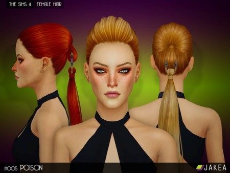 H005 POISON Female Hair by JAKEASims at TSR
