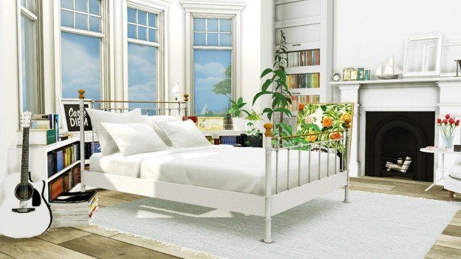 Sims 4 Bed and Plants Conversion at MXIMS
