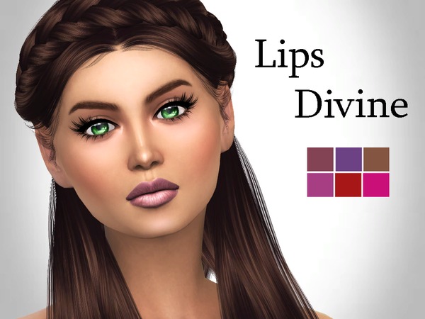 Sims 4 Lips Divine Lipstick by taraab at TSR