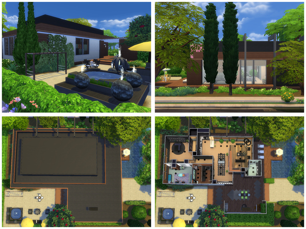 Sims 4 Robinson ecological modern house by Danuta720 at TSR