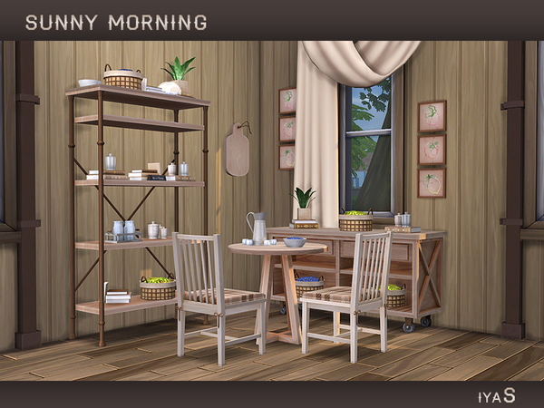 Sims 4 Sunny Morning Rustic set by soloriya at TSR