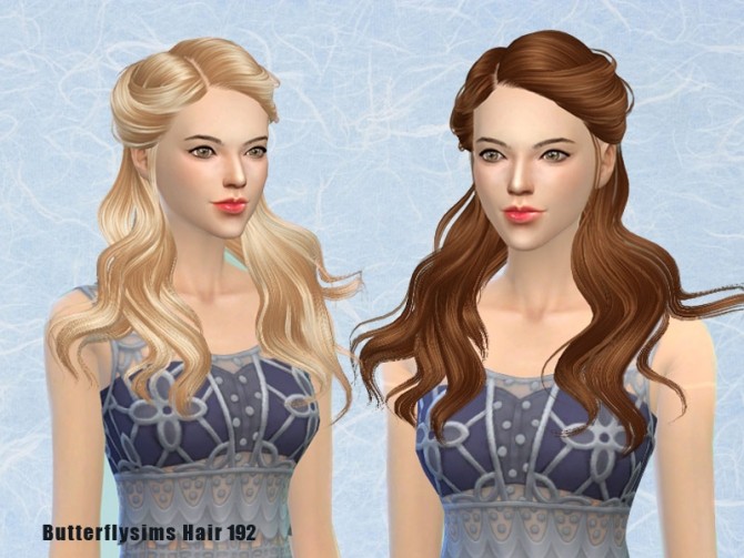 Sims 4 B fly hair 192 (Pay) by YOYO at Butterfly Sims