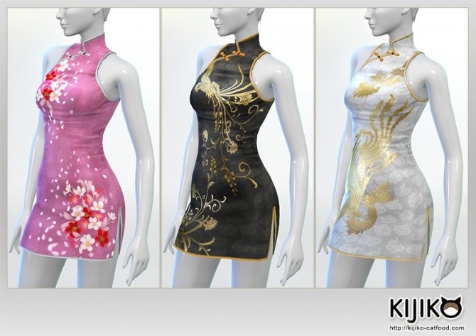 Sims 4 Cheongsam Dress at Kijiko