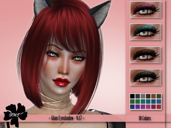 Sims 4 IMF Glam Eyeshadow N.17 by IzzieMcFire at TSR