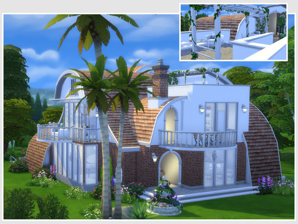 Sims 4 Strawberry house No CC by philo at TSR